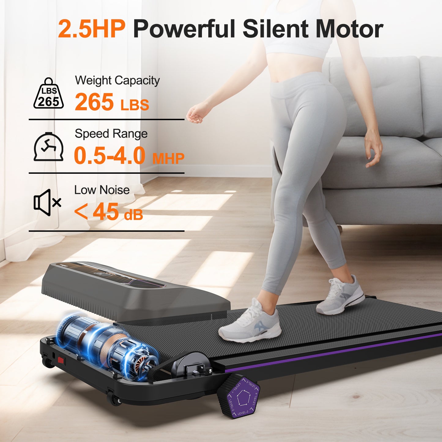 Walking Pad Under Desk Treadmill For Home Office